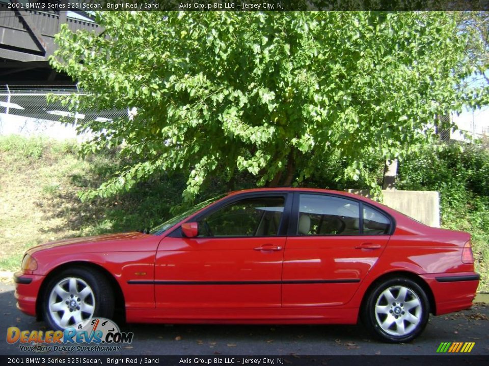 2001 BMW 3 Series 325i Sedan Bright Red / Sand Photo #2