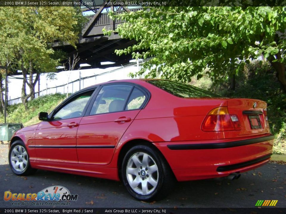 2001 BMW 3 Series 325i Sedan Bright Red / Sand Photo #3