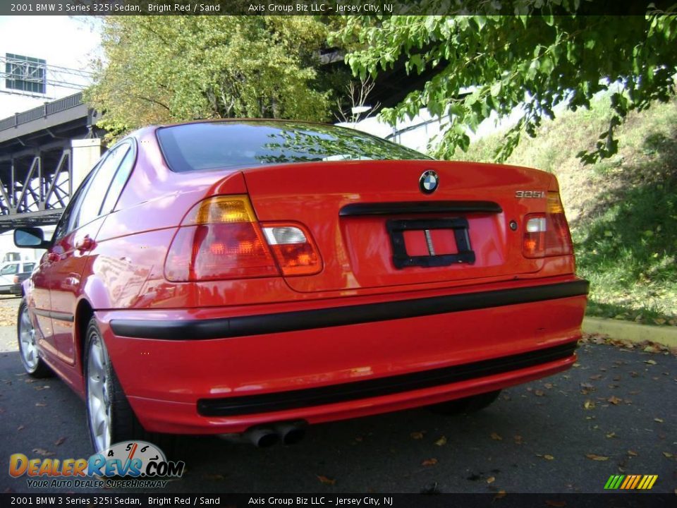 2001 BMW 3 Series 325i Sedan Bright Red / Sand Photo #4
