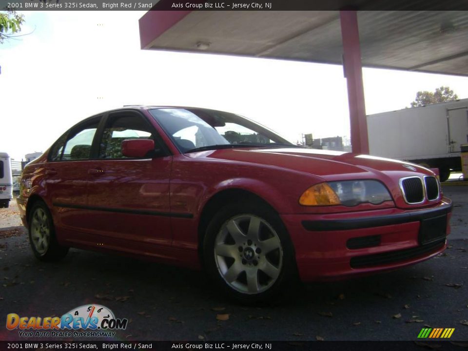 2001 BMW 3 Series 325i Sedan Bright Red / Sand Photo #9
