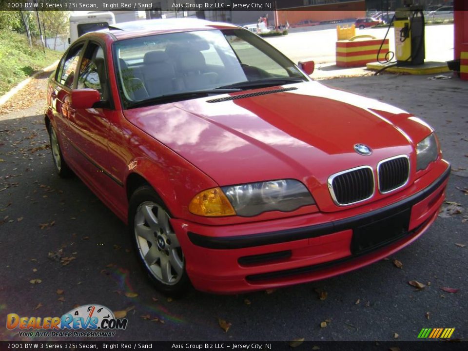 2001 BMW 3 Series 325i Sedan Bright Red / Sand Photo #10