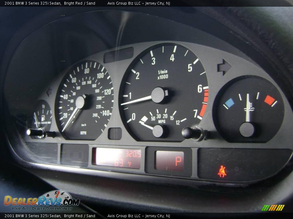 2001 BMW 3 Series 325i Sedan Bright Red / Sand Photo #34