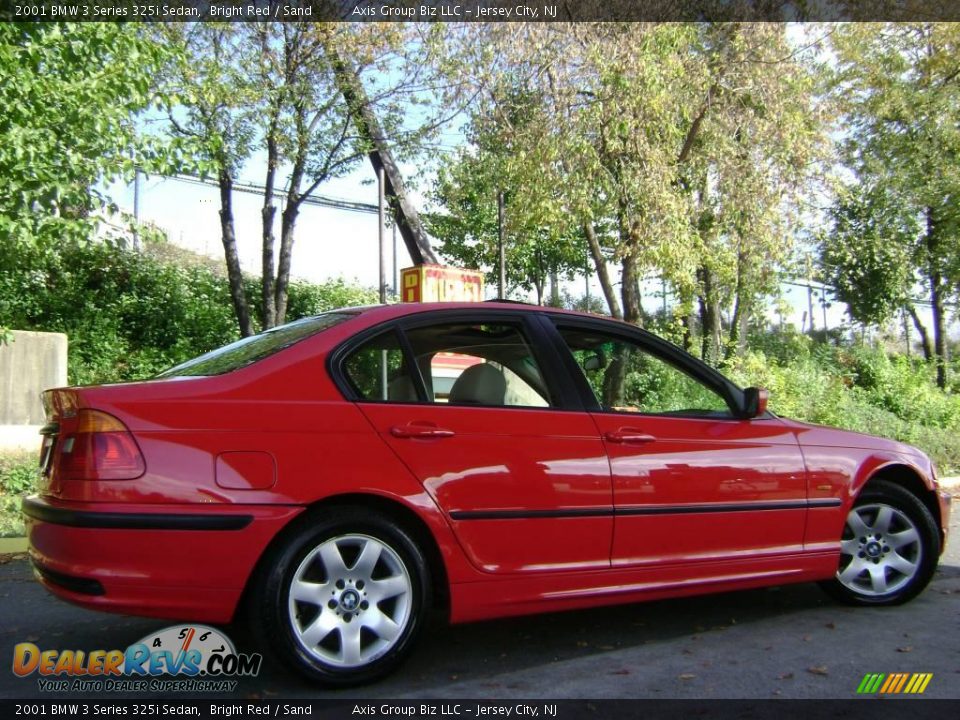 2001 BMW 3 Series 325i Sedan Bright Red / Sand Photo #35