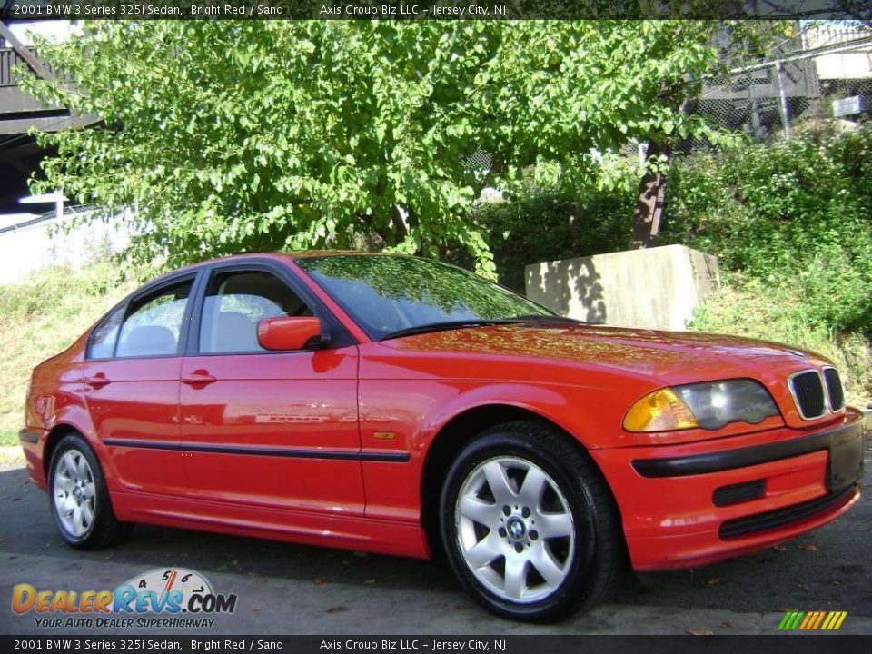 2001 BMW 3 Series 325i Sedan Bright Red / Sand Photo #36