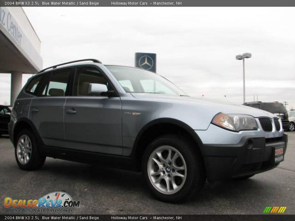2004 BMW X3 2.5i Blue Water Metallic / Sand Beige Photo #3