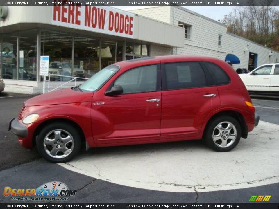 2001 Chrysler PT Cruiser Inferno Red Pearl / Taupe/Pearl Beige Photo #1
