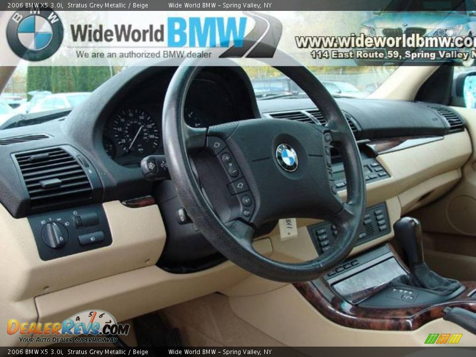 2006 BMW X5 3.0i Stratus Grey Metallic / Beige Photo #11