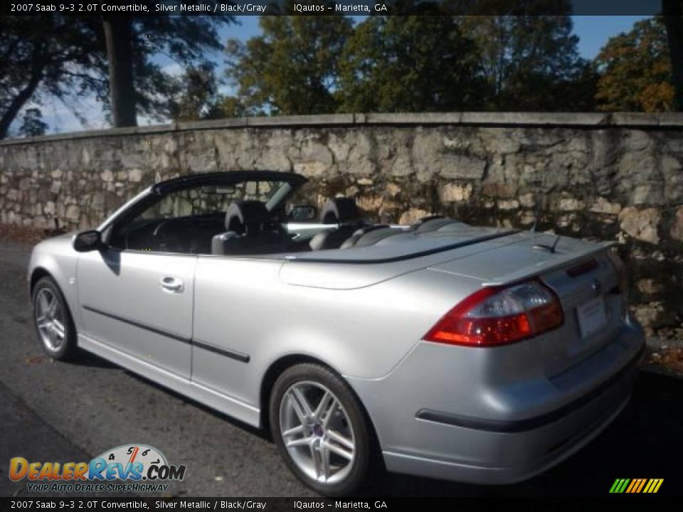 2007 Saab 9-3 2.0T Convertible Silver Metallic / Black/Gray Photo #4