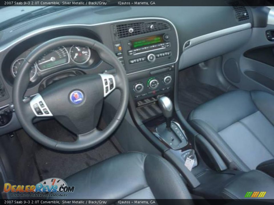 2007 Saab 9-3 2.0T Convertible Silver Metallic / Black/Gray Photo #5