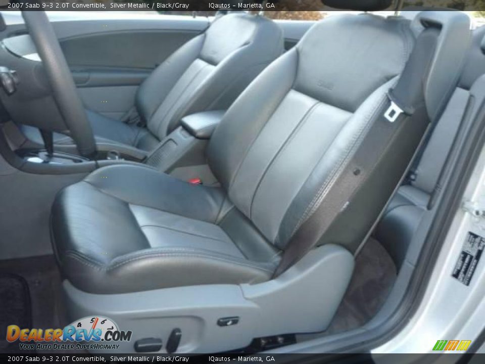 2007 Saab 9-3 2.0T Convertible Silver Metallic / Black/Gray Photo #6