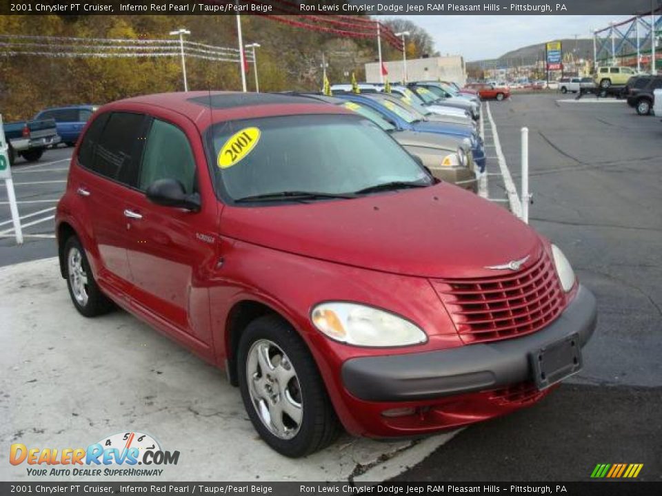 2001 Chrysler PT Cruiser Inferno Red Pearl / Taupe/Pearl Beige Photo #6