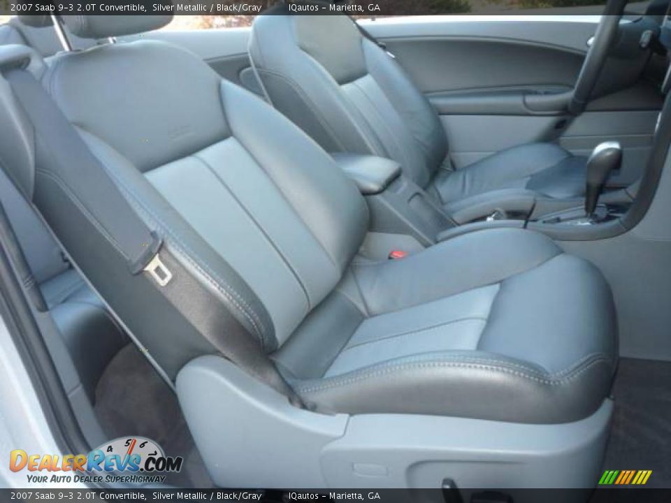 2007 Saab 9-3 2.0T Convertible Silver Metallic / Black/Gray Photo #7