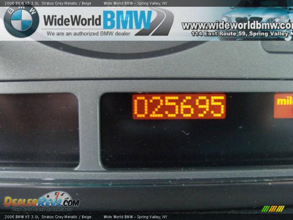 2006 BMW X5 3.0i Stratus Grey Metallic / Beige Photo #14