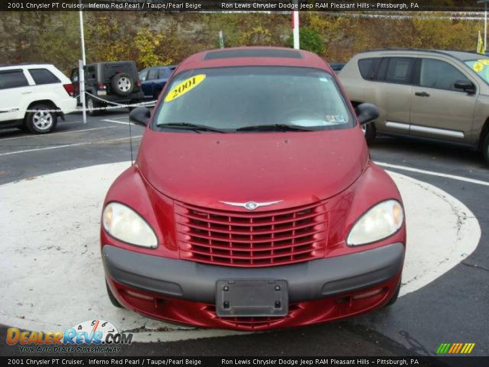 2001 Chrysler PT Cruiser Inferno Red Pearl / Taupe/Pearl Beige Photo #7