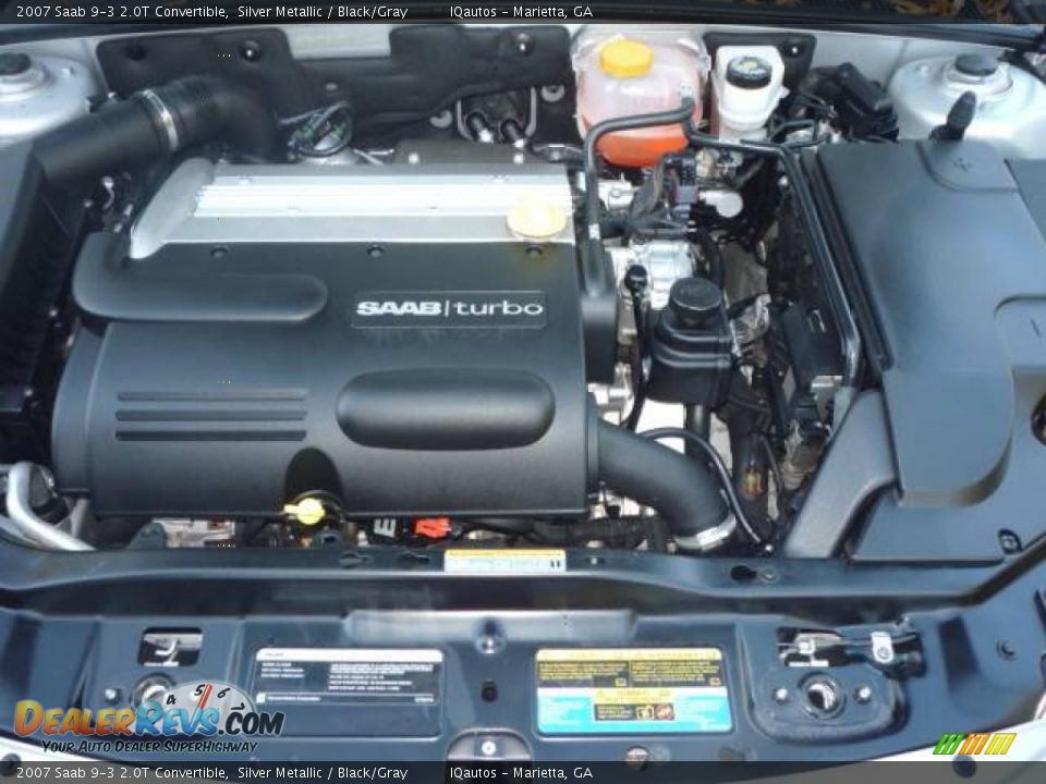 2007 Saab 9-3 2.0T Convertible Silver Metallic / Black/Gray Photo #8