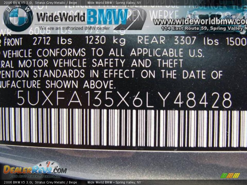 2006 BMW X5 3.0i Stratus Grey Metallic / Beige Photo #15