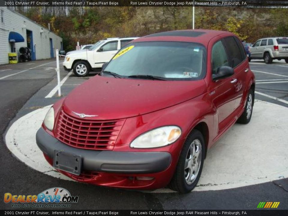 2001 Chrysler PT Cruiser Inferno Red Pearl / Taupe/Pearl Beige Photo #8