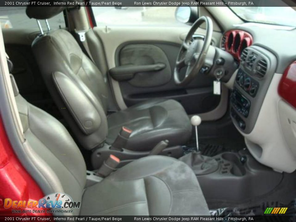 2001 Chrysler PT Cruiser Inferno Red Pearl / Taupe/Pearl Beige Photo #13