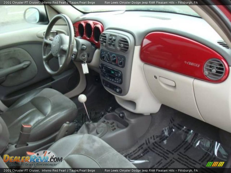 2001 Chrysler PT Cruiser Inferno Red Pearl / Taupe/Pearl Beige Photo #14