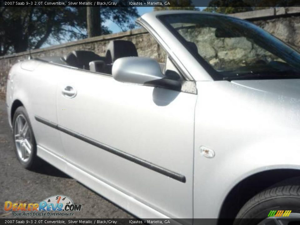 2007 Saab 9-3 2.0T Convertible Silver Metallic / Black/Gray Photo #15