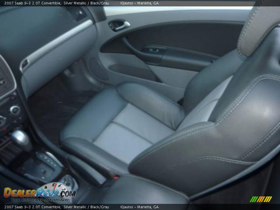 2007 Saab 9-3 2.0T Convertible Silver Metallic / Black/Gray Photo #17