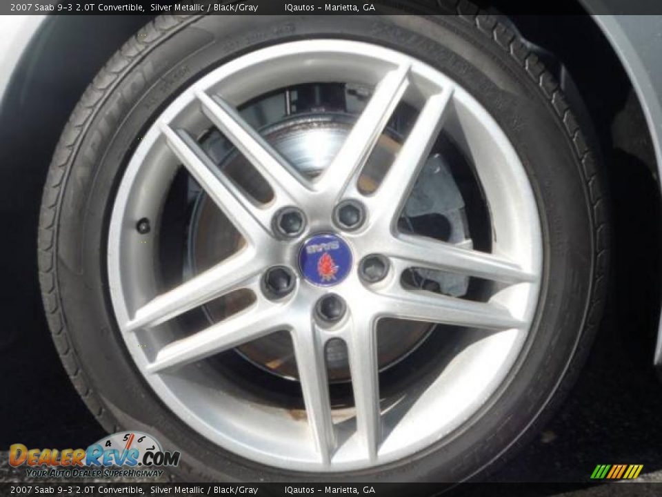 2007 Saab 9-3 2.0T Convertible Silver Metallic / Black/Gray Photo #20