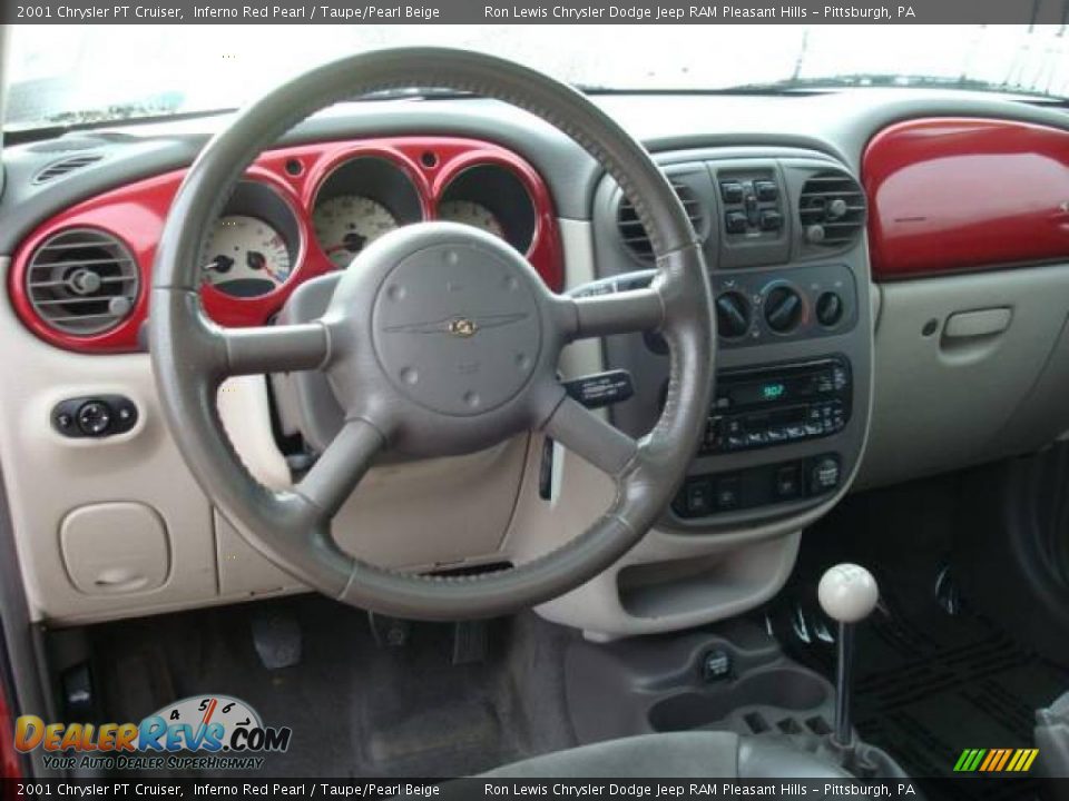 2001 Chrysler PT Cruiser Inferno Red Pearl / Taupe/Pearl Beige Photo #20