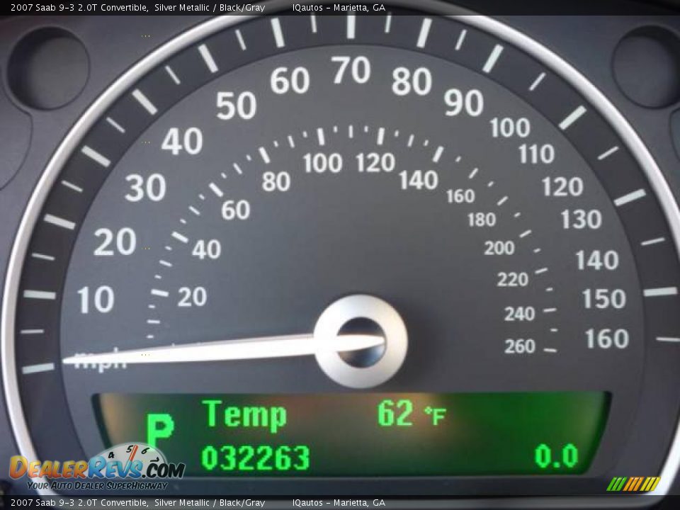 2007 Saab 9-3 2.0T Convertible Silver Metallic / Black/Gray Photo #23