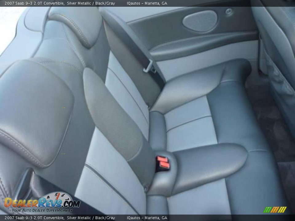 2007 Saab 9-3 2.0T Convertible Silver Metallic / Black/Gray Photo #24