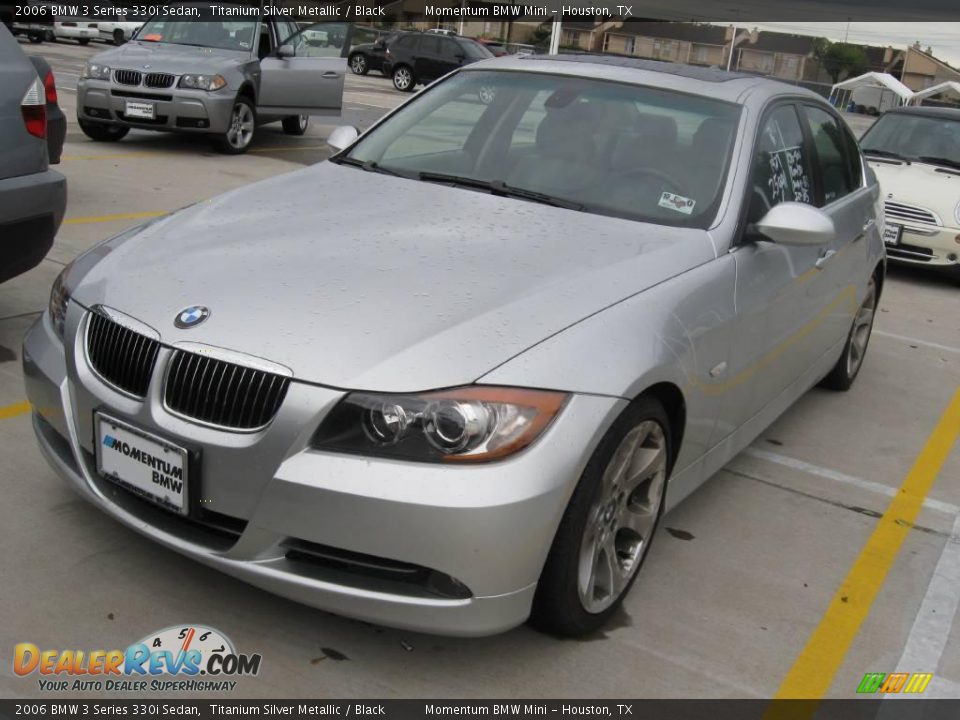 2006 BMW 3 Series 330i Sedan Titanium Silver Metallic / Black Photo #1