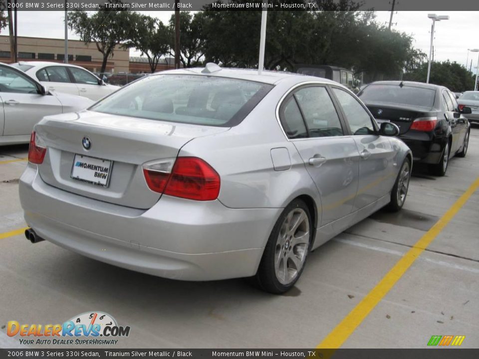 2006 BMW 3 Series 330i Sedan Titanium Silver Metallic / Black Photo #2