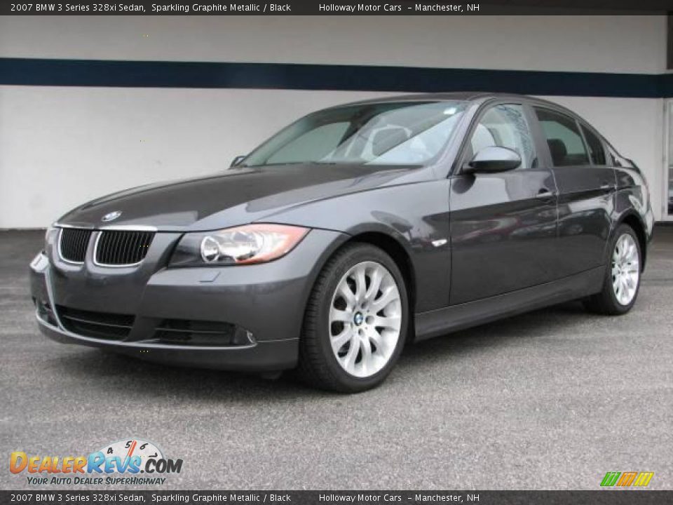 2007 BMW 3 Series 328xi Sedan Sparkling Graphite Metallic / Black Photo #1