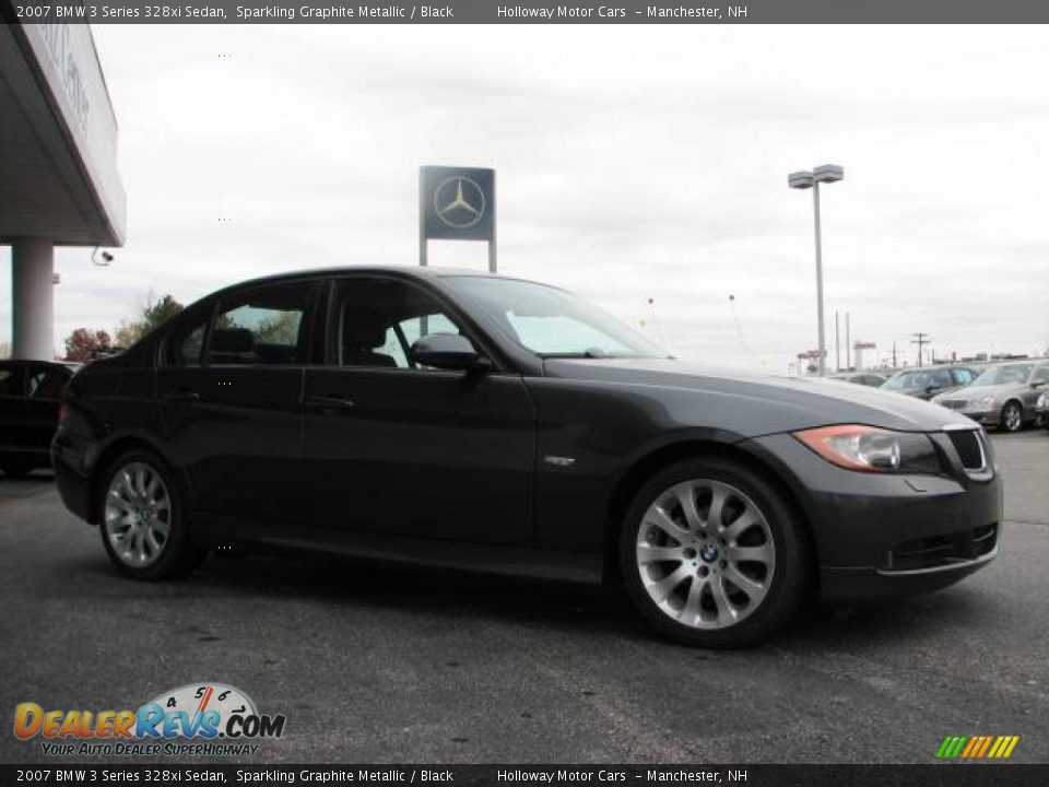 2007 BMW 3 Series 328xi Sedan Sparkling Graphite Metallic / Black Photo #3