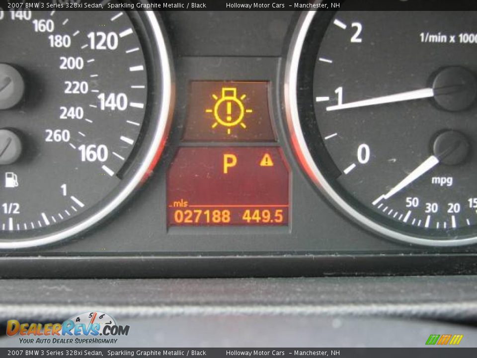2007 BMW 3 Series 328xi Sedan Sparkling Graphite Metallic / Black Photo #10