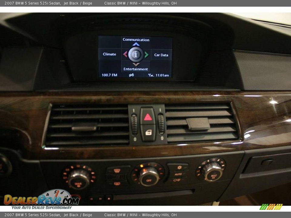 2007 BMW 5 Series 525i Sedan Jet Black / Beige Photo #14
