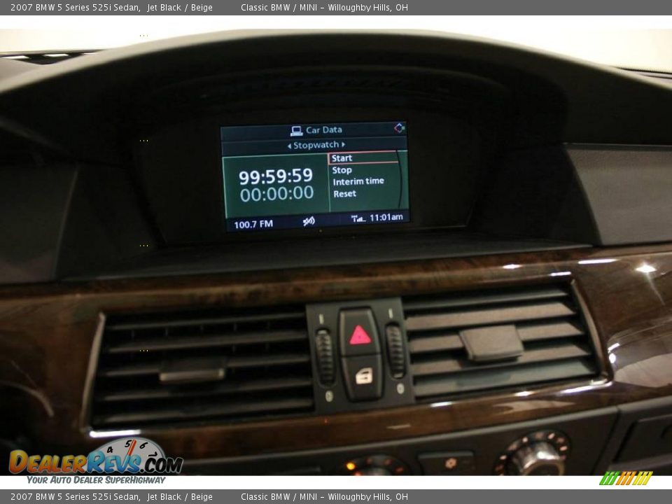 2007 BMW 5 Series 525i Sedan Jet Black / Beige Photo #17