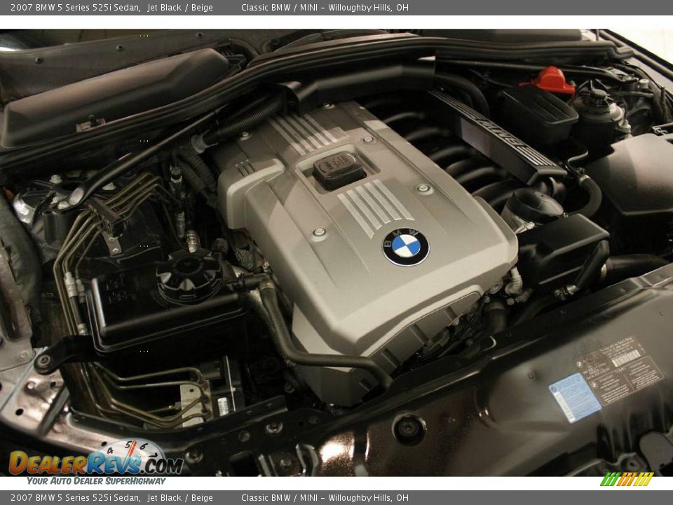 2007 BMW 5 Series 525i Sedan Jet Black / Beige Photo #27