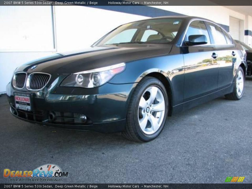 2007 BMW 5 Series 530i Sedan Deep Green Metallic / Beige Photo #1