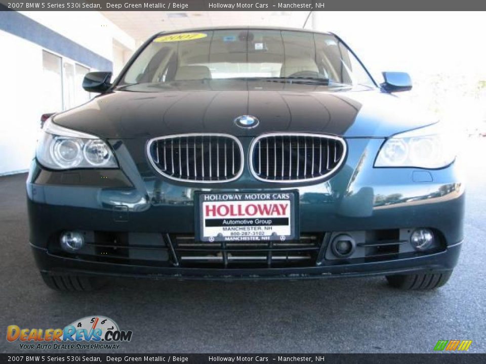 2007 BMW 5 Series 530i Sedan Deep Green Metallic / Beige Photo #2