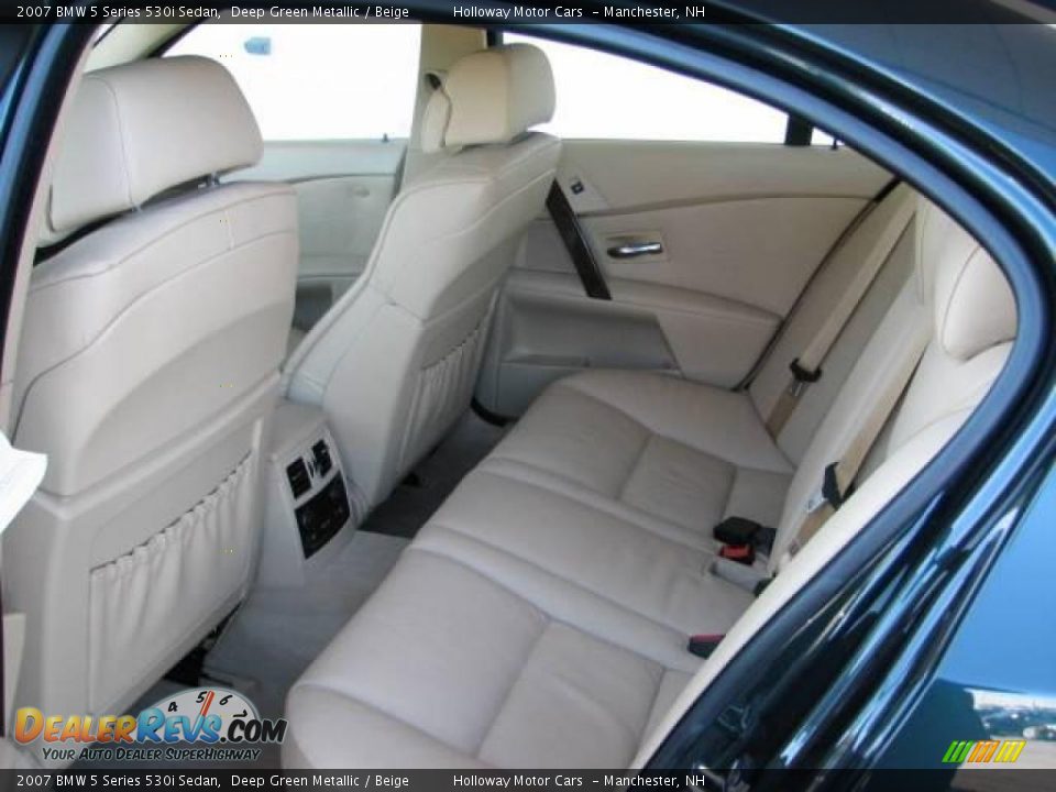 2007 BMW 5 Series 530i Sedan Deep Green Metallic / Beige Photo #6