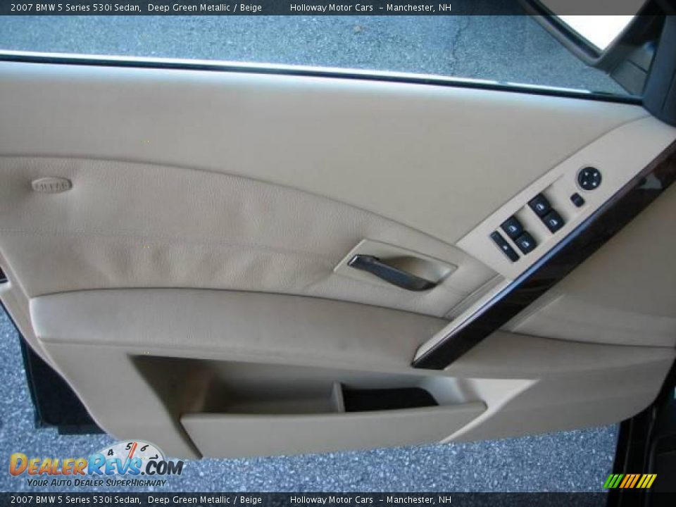 2007 BMW 5 Series 530i Sedan Deep Green Metallic / Beige Photo #8