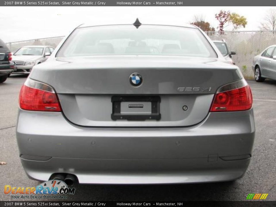 2007 BMW 5 Series 525xi Sedan Silver Grey Metallic / Grey Photo #4