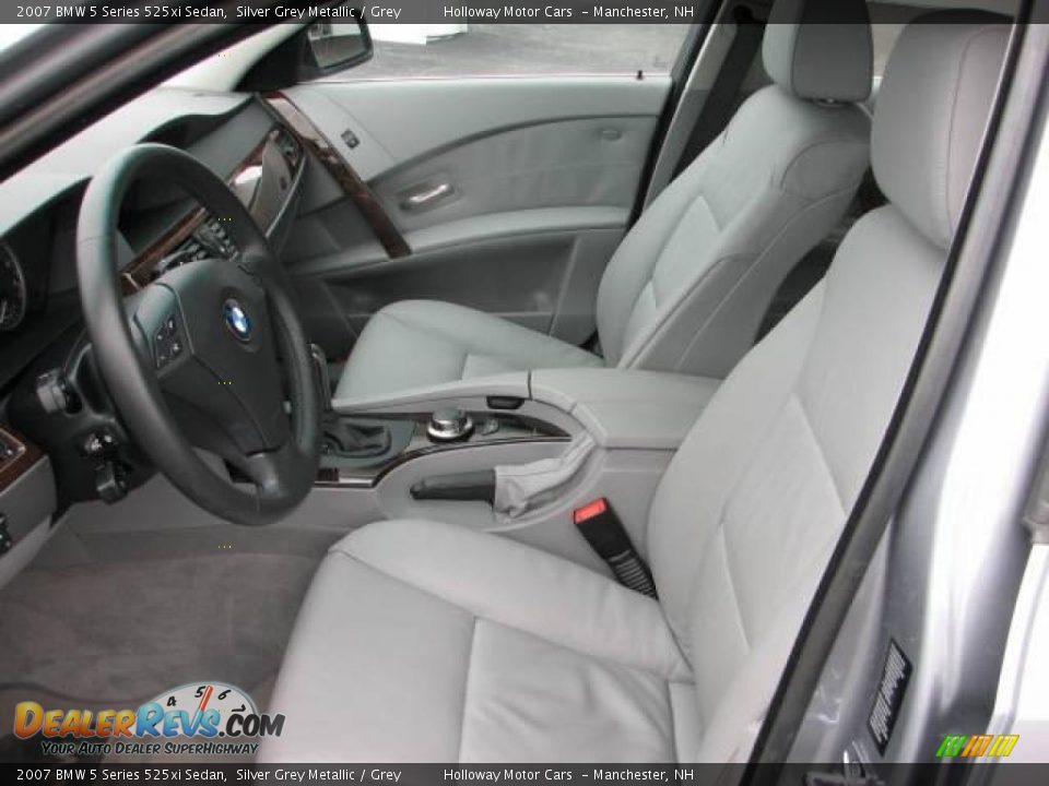 2007 BMW 5 Series 525xi Sedan Silver Grey Metallic / Grey Photo #9