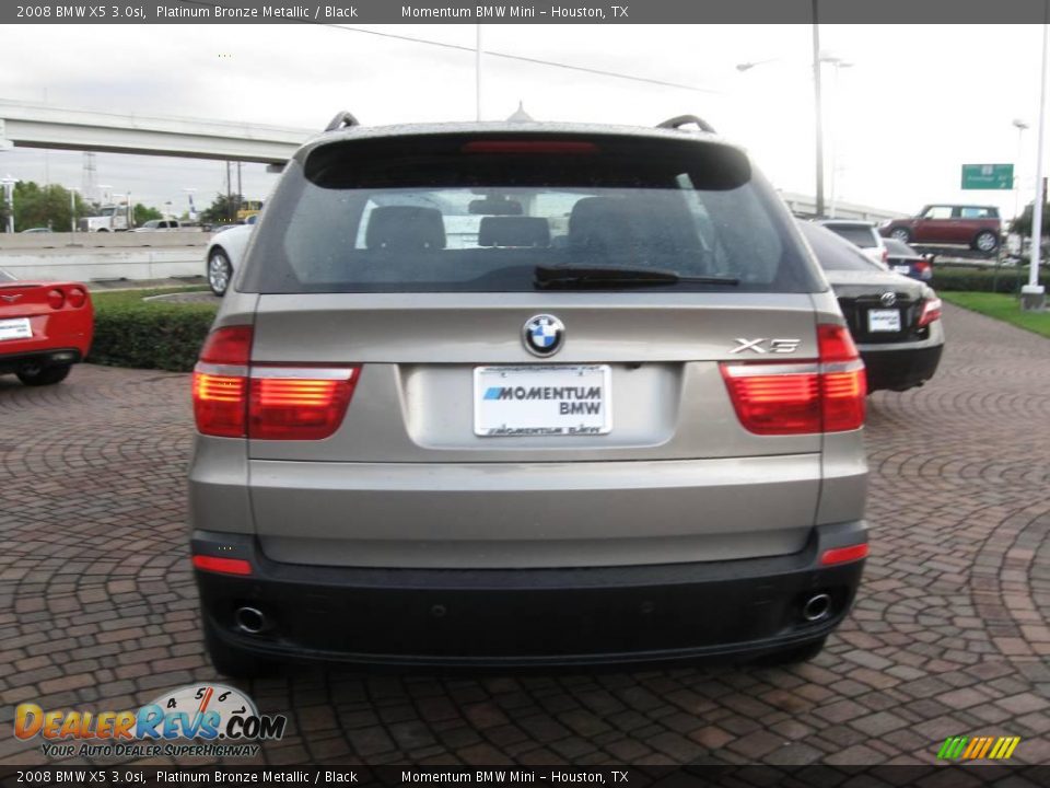 2008 BMW X5 3.0si Platinum Bronze Metallic / Black Photo #6