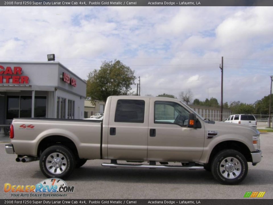 2008 Ford F250 Super Duty Lariat Crew Cab 4x4 Pueblo Gold Metallic / Camel Photo #2