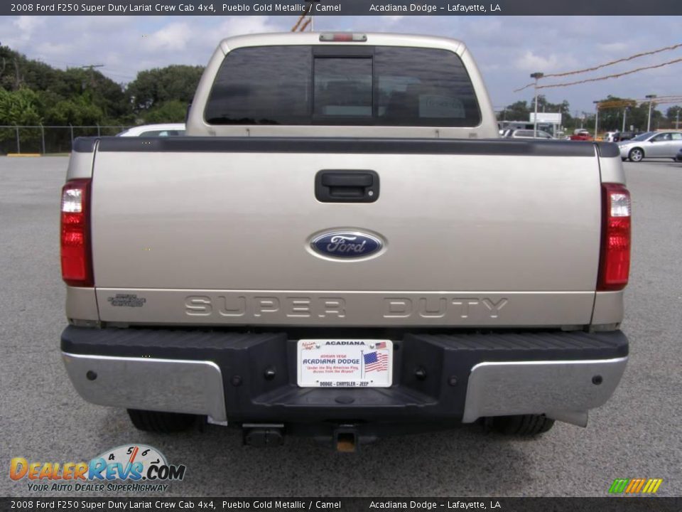 2008 Ford F250 Super Duty Lariat Crew Cab 4x4 Pueblo Gold Metallic / Camel Photo #4