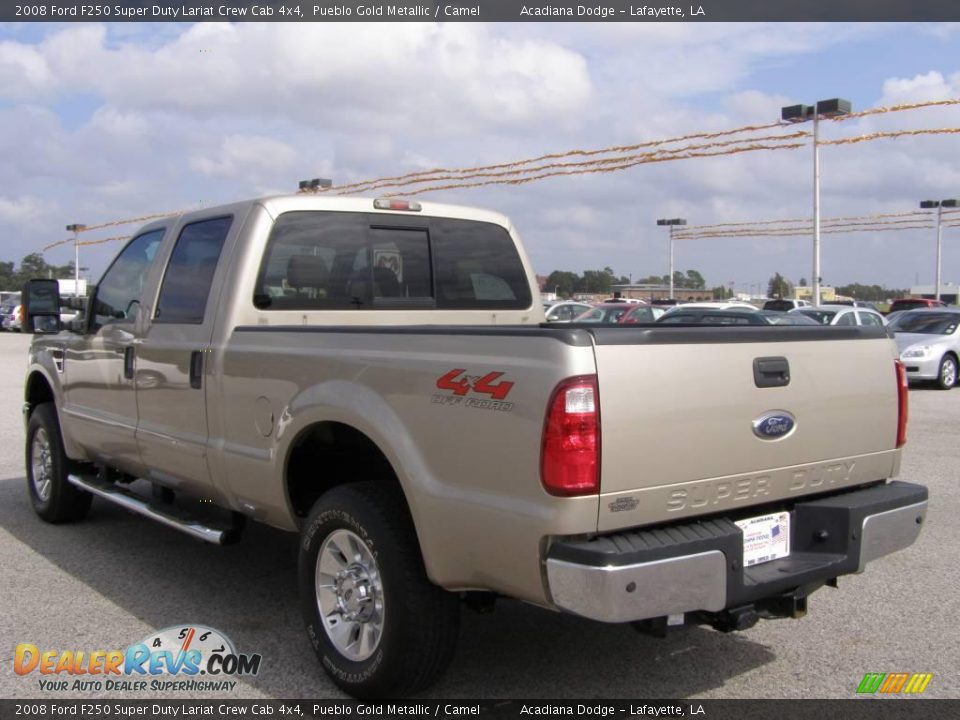2008 Ford F250 Super Duty Lariat Crew Cab 4x4 Pueblo Gold Metallic / Camel Photo #5