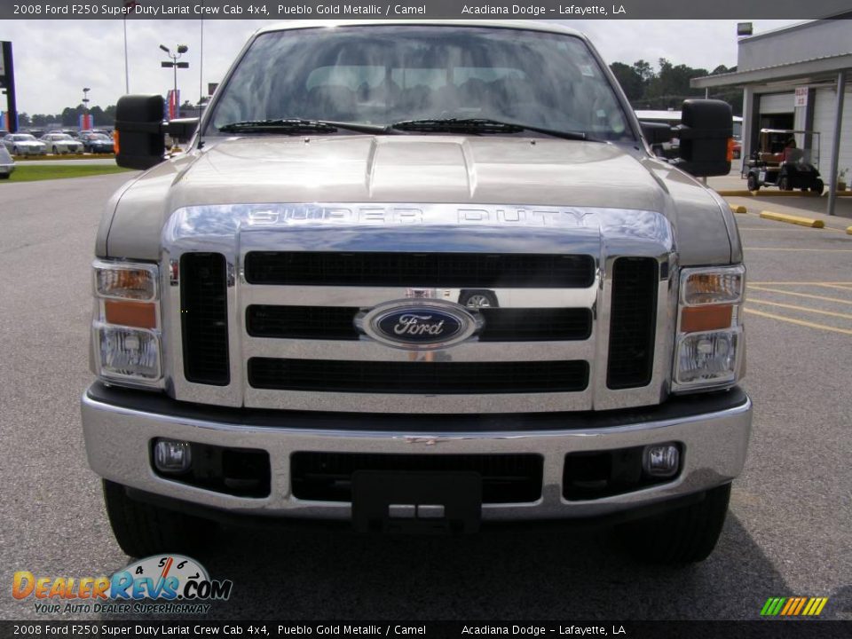 2008 Ford F250 Super Duty Lariat Crew Cab 4x4 Pueblo Gold Metallic / Camel Photo #8