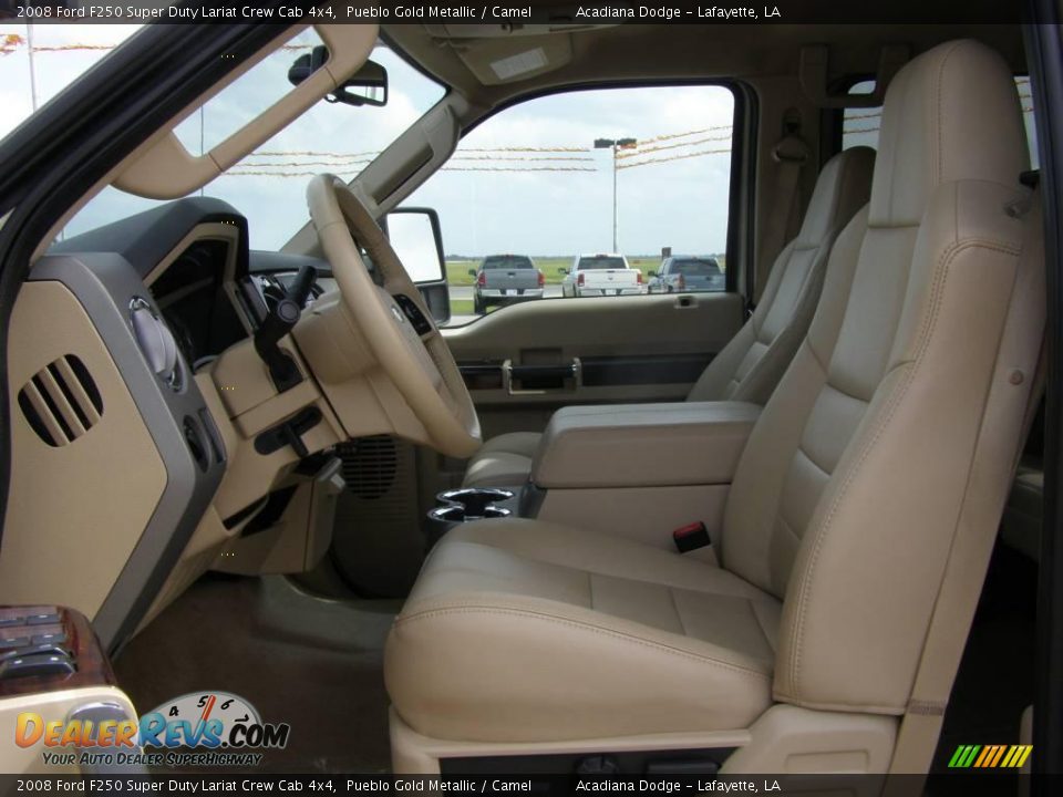 2008 Ford F250 Super Duty Lariat Crew Cab 4x4 Pueblo Gold Metallic / Camel Photo #9