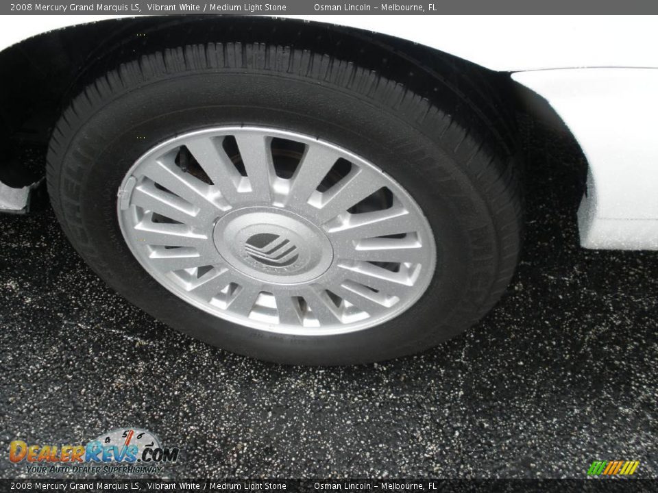 2008 Mercury Grand Marquis LS Vibrant White / Medium Light Stone Photo #9